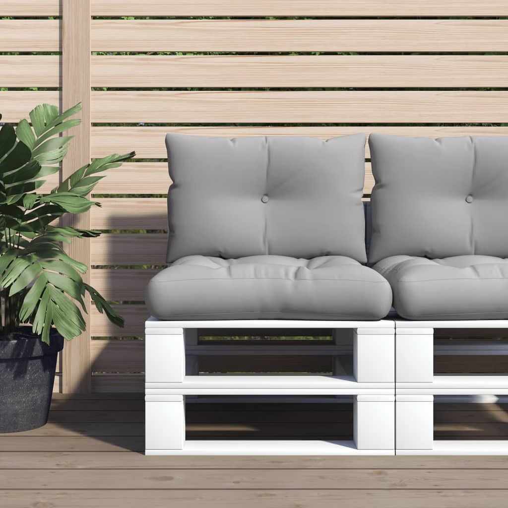 Pallet Cushion Set of 2 Grey 100% polyester Standard Durable