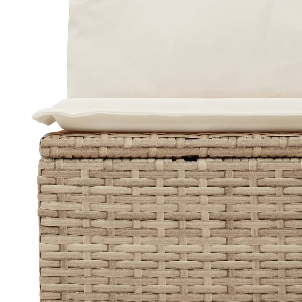 Garden Sofa Set Beige PE rattan Medium Modular