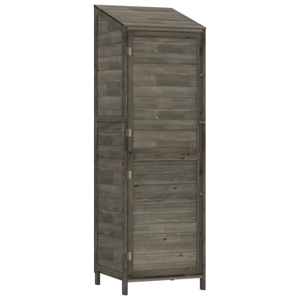 Garden Shed Anthracite Solid fir wood Medium Garden Shed