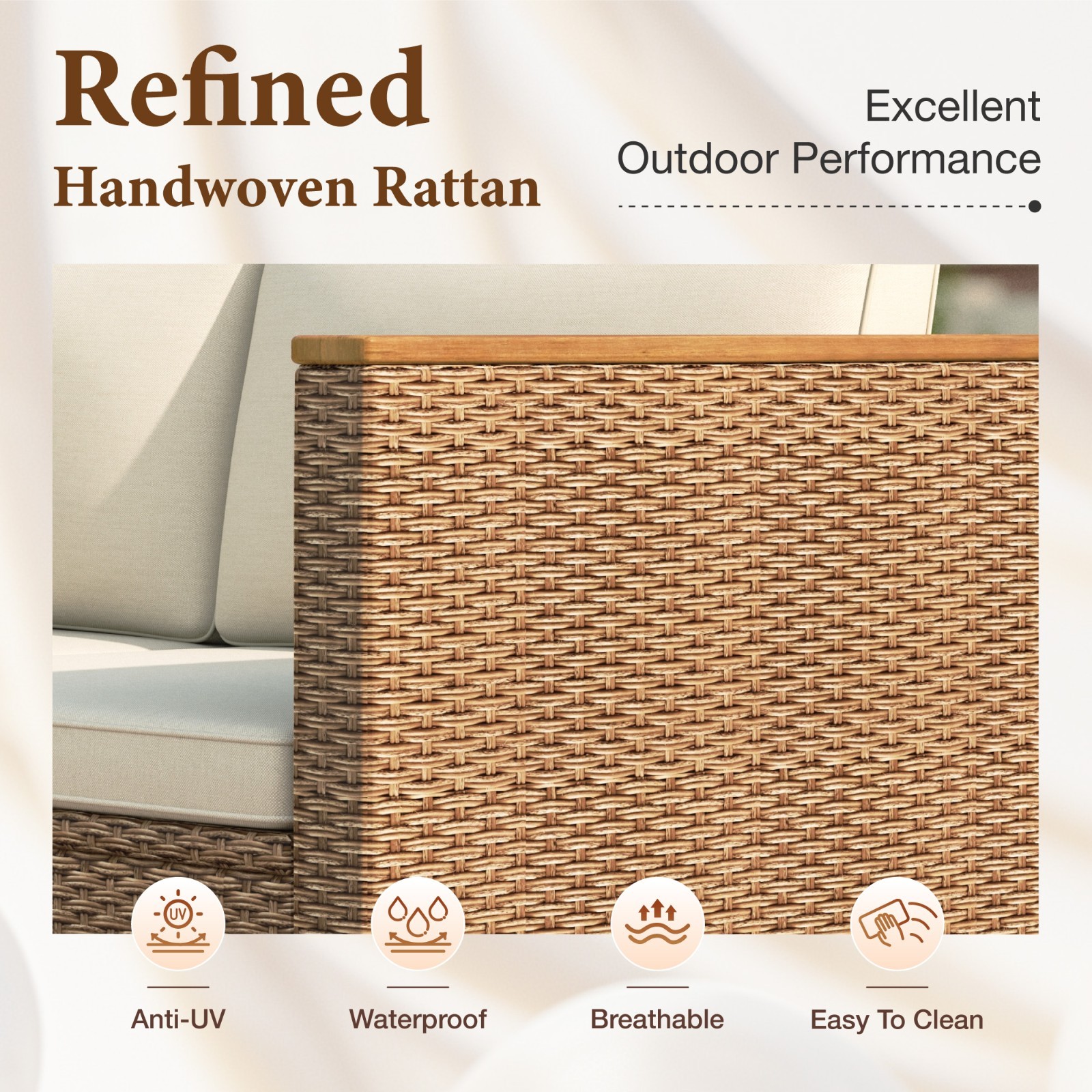 Outdoor Furniture Rattan Furniture Patio Conversation Set Outdoor Wicker Sofa