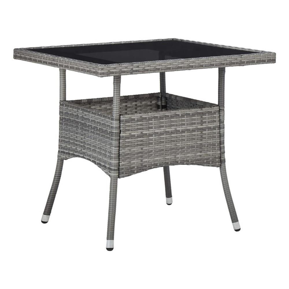 Bowery Hill Contemporary 5 Piece Dining Set in Gray/Black/Brown