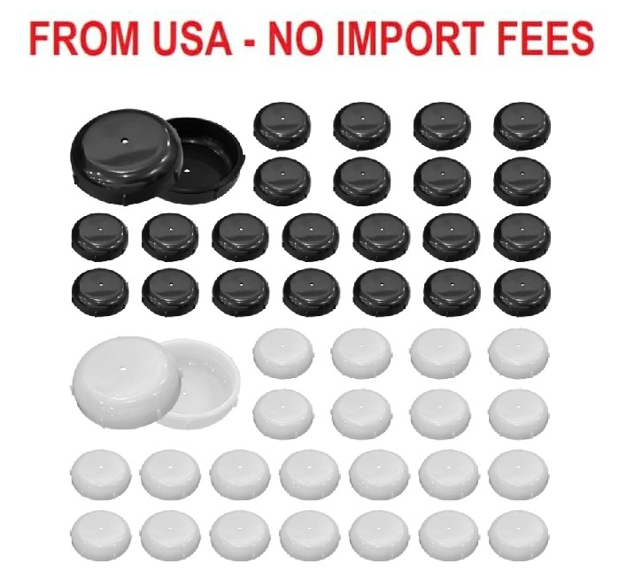 48 Pack 1-1/2″ Wrought Iron Patio Furniture Feet Caps, Round Plastic Patio Chair