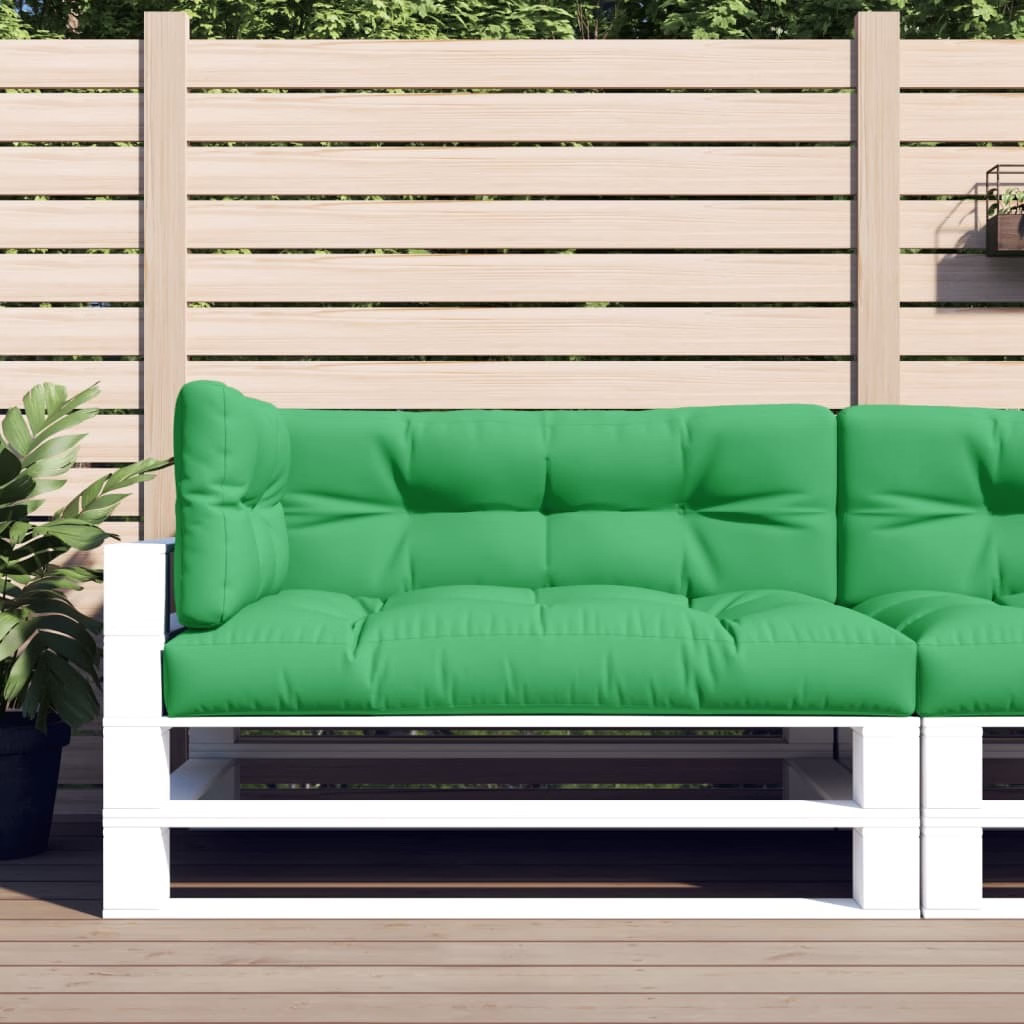 Pallet Cushions 3 pcs Green Fabric