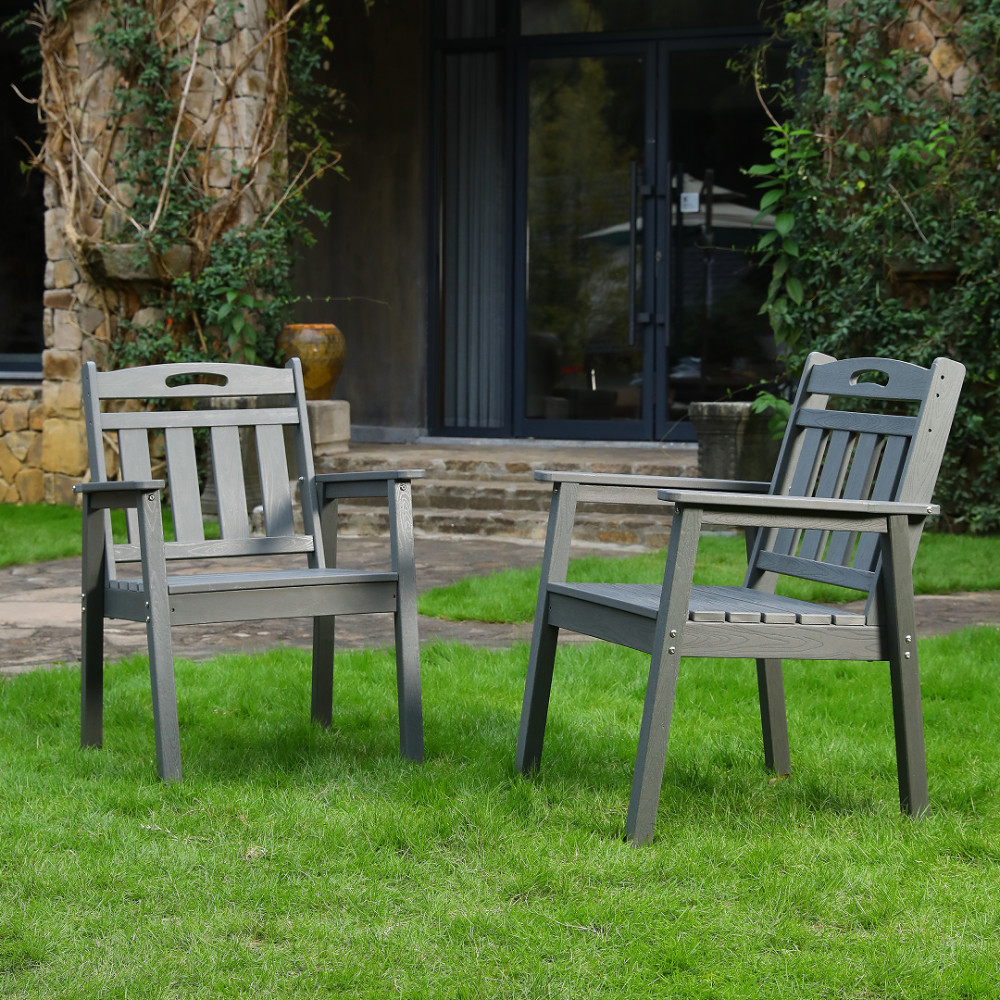 Patio Dining Set: 1 Table & 4 Chairs, HDPE, Waterproof & UV Resistant