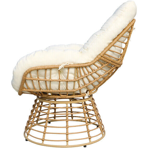Outdoor Swivel Chair Wicker Patio Furniture 360-Degree Sets Rattan Chair Table