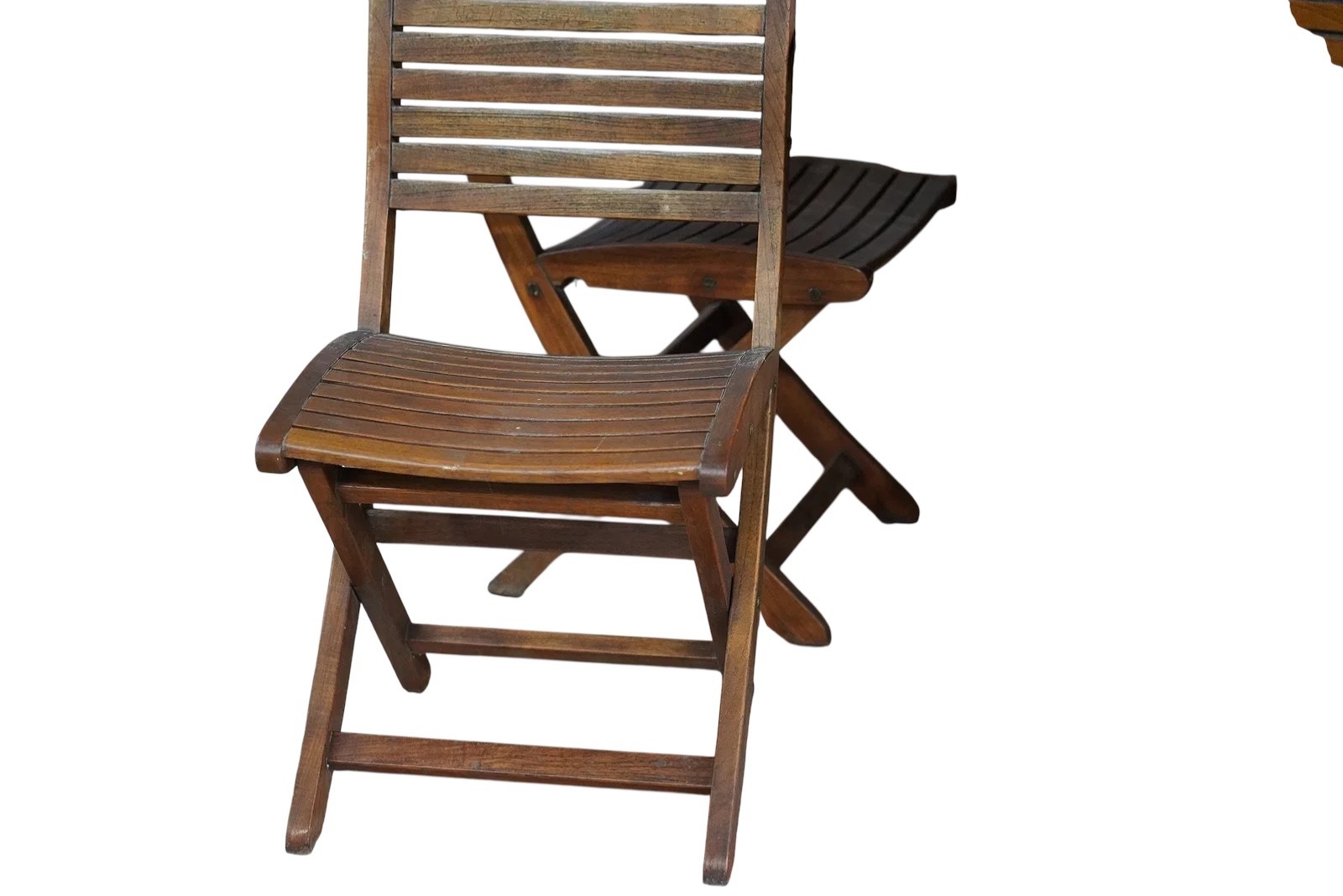 Les Jardins Teak Wood Patio Table Eight Chairs Set Signed Outdoor Dining gyuh