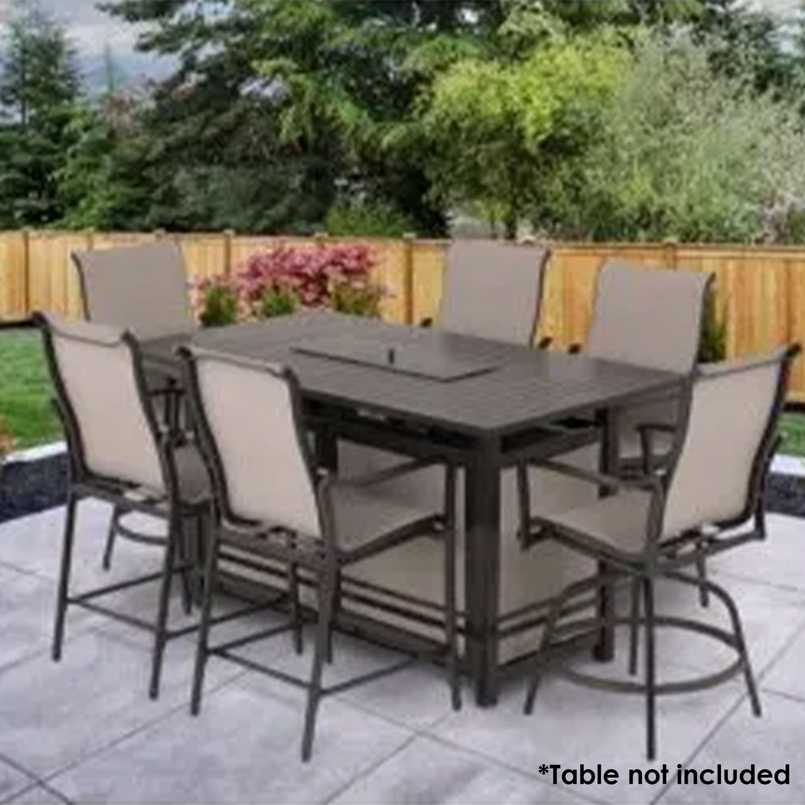Four Seasons Courtyard Manhattan 6 Piece Patio Dining Furniture, Gray (Used)