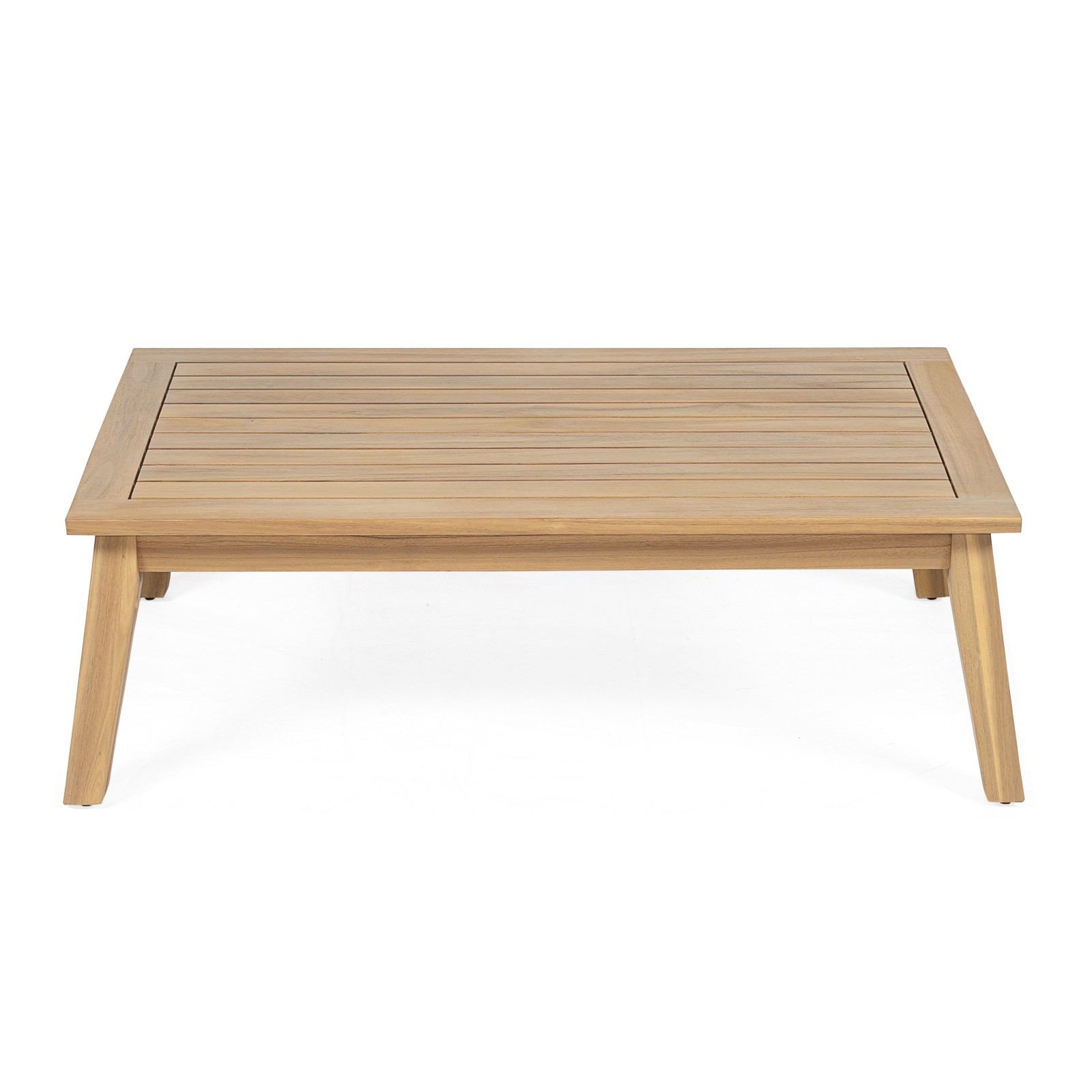 Acacia Wood Loveseat & Coffee Table Patio Set with Cushions