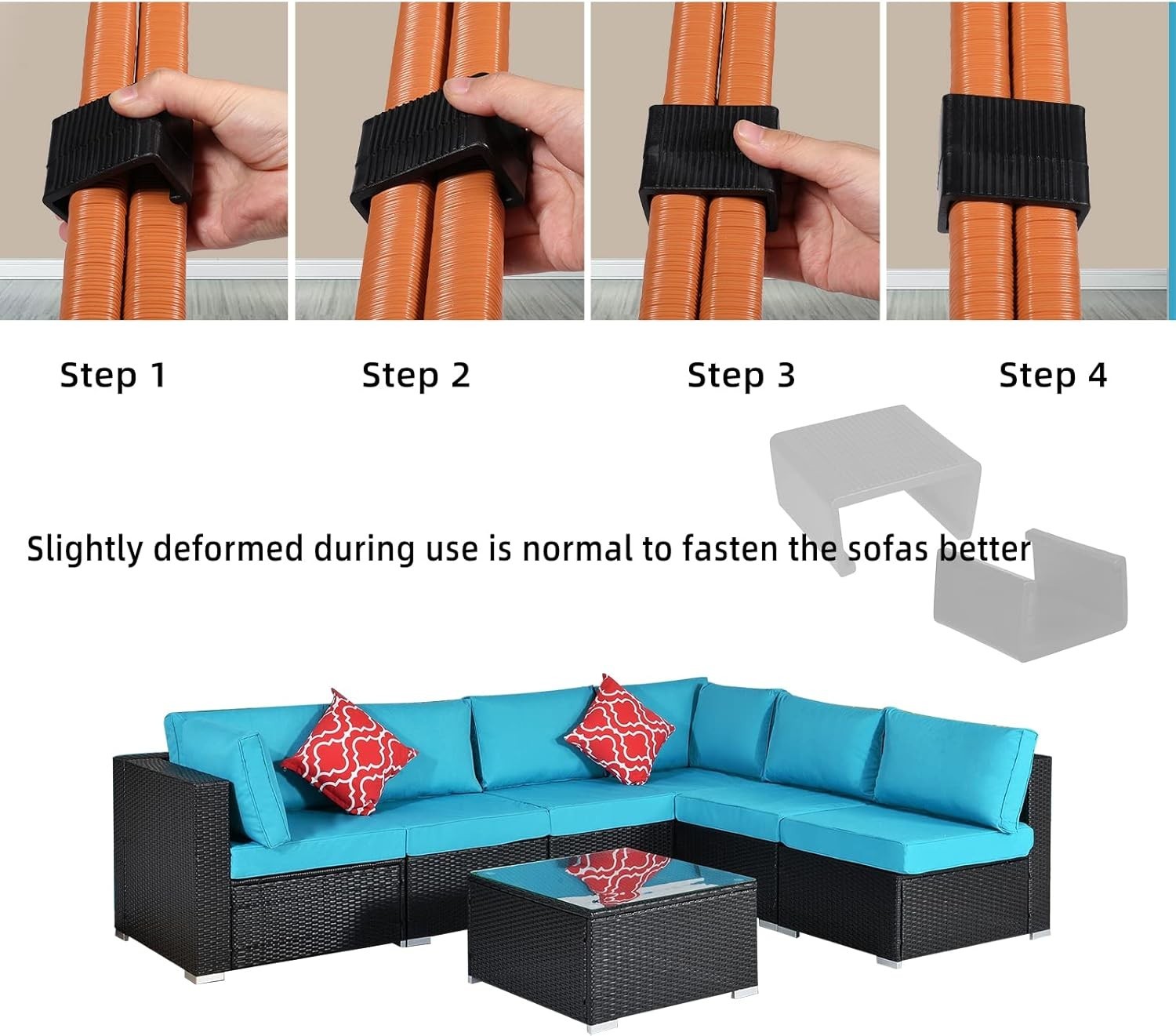 Pack of 10 Outdoor Patio Garden Wicker Rattan Furniture Aligment Sofa Rattan …
