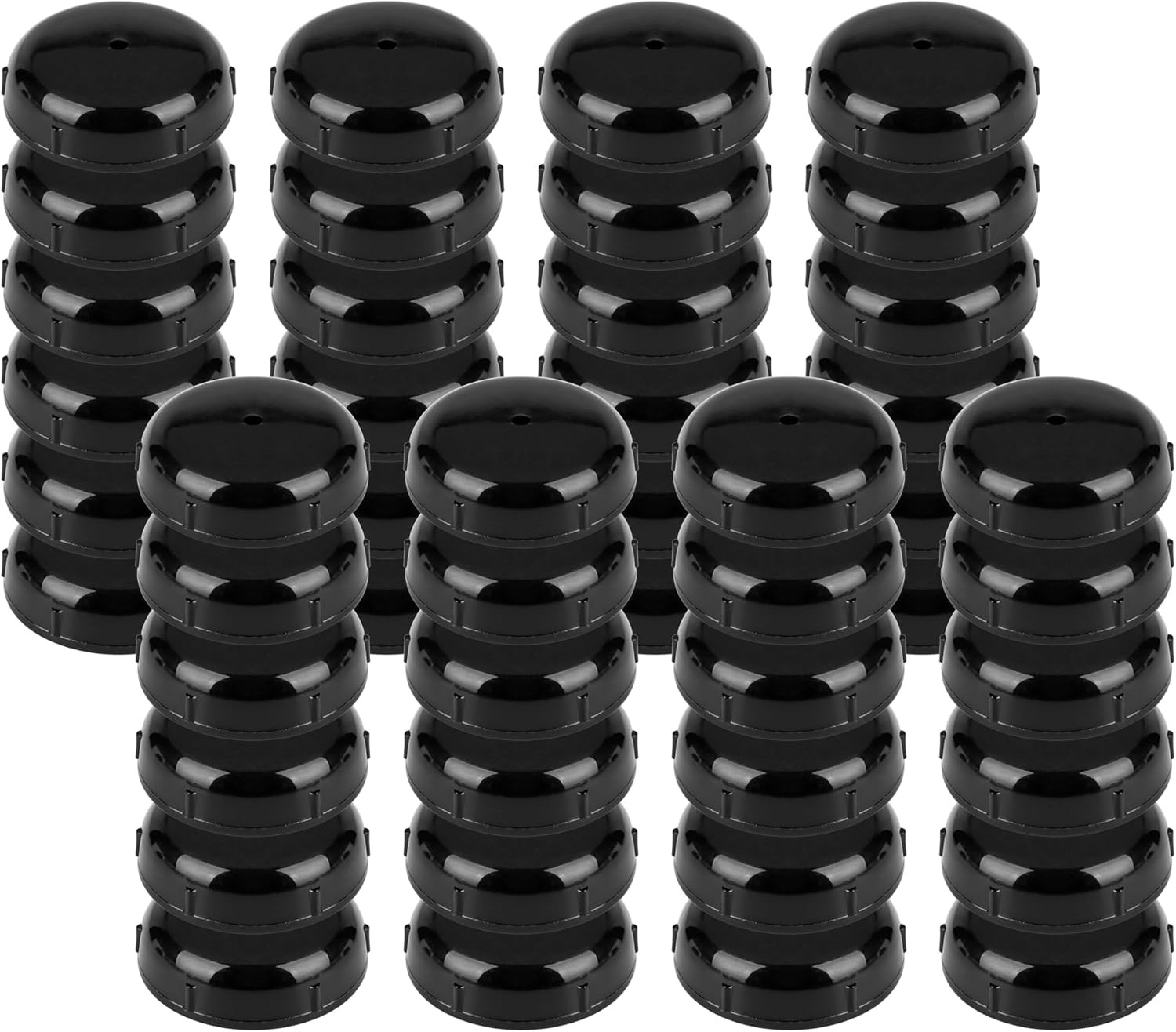 48-Pack Wrought Iron Patio Furniture Feet Caps 1-1/2 Inch round Plastic Outdoor