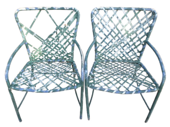 Vintage Brown Jordan Green Tamiami Patio Chairs SHIPPING AVAILABLE
