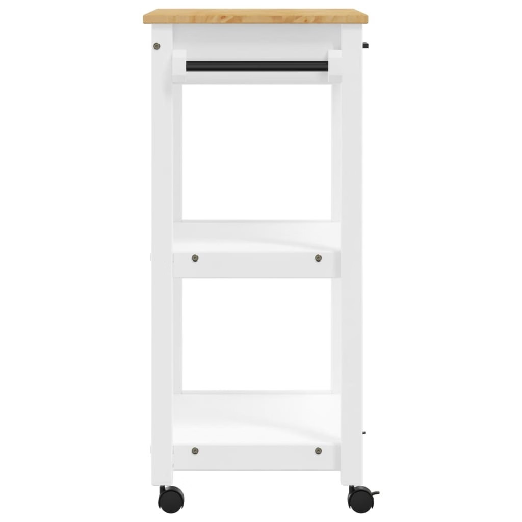 Kitchen Trolley MONZA 23.6″x15.7″x34.8″ Solid Wood Pine