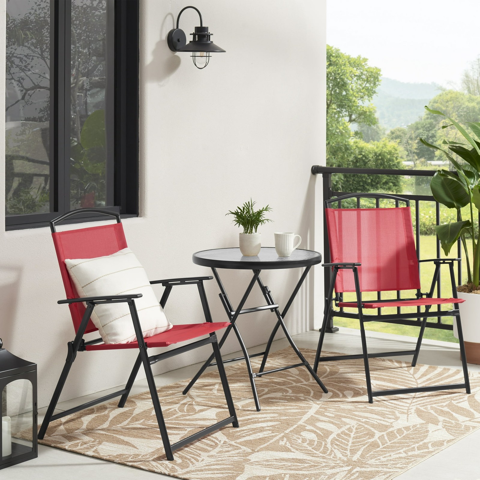 Mainstays Albany Lane 3-Piece Outdoor Bistro Set, Red