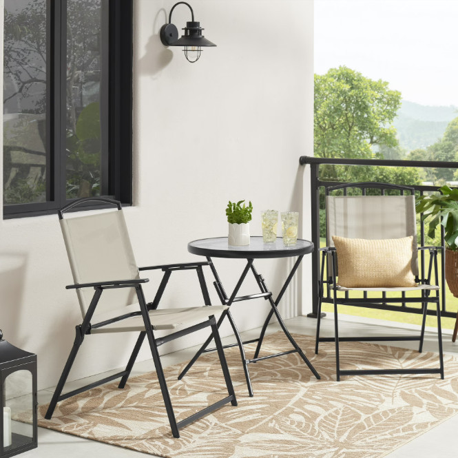 Mainstays Albany Lane 3-Piece Outdoor Bistro Set, Tan