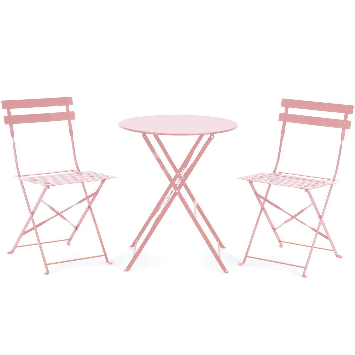 3 Piece Folding Outdoor Bistro Set 2 Person Patio Balcony Furniture