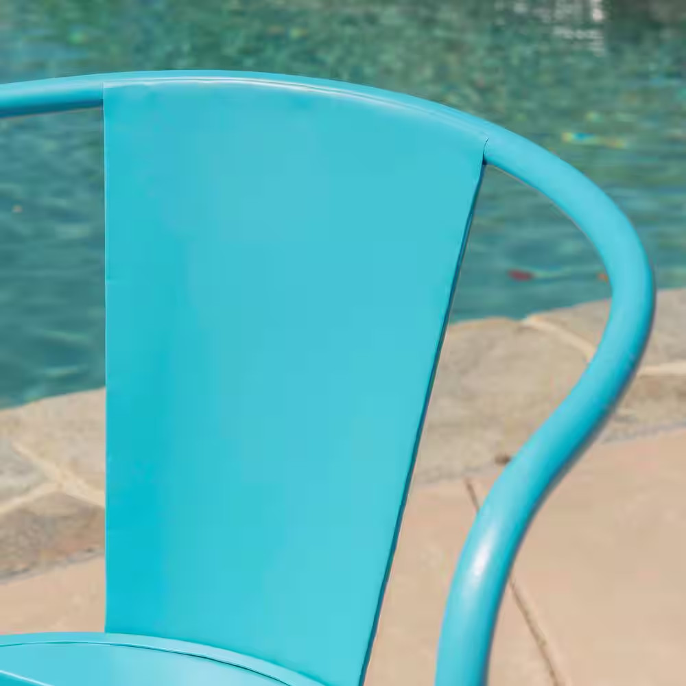 3-Piece Metal Bistro Set, Outdoor Patio Furniture Set (2 Chairs + 1 round Table)