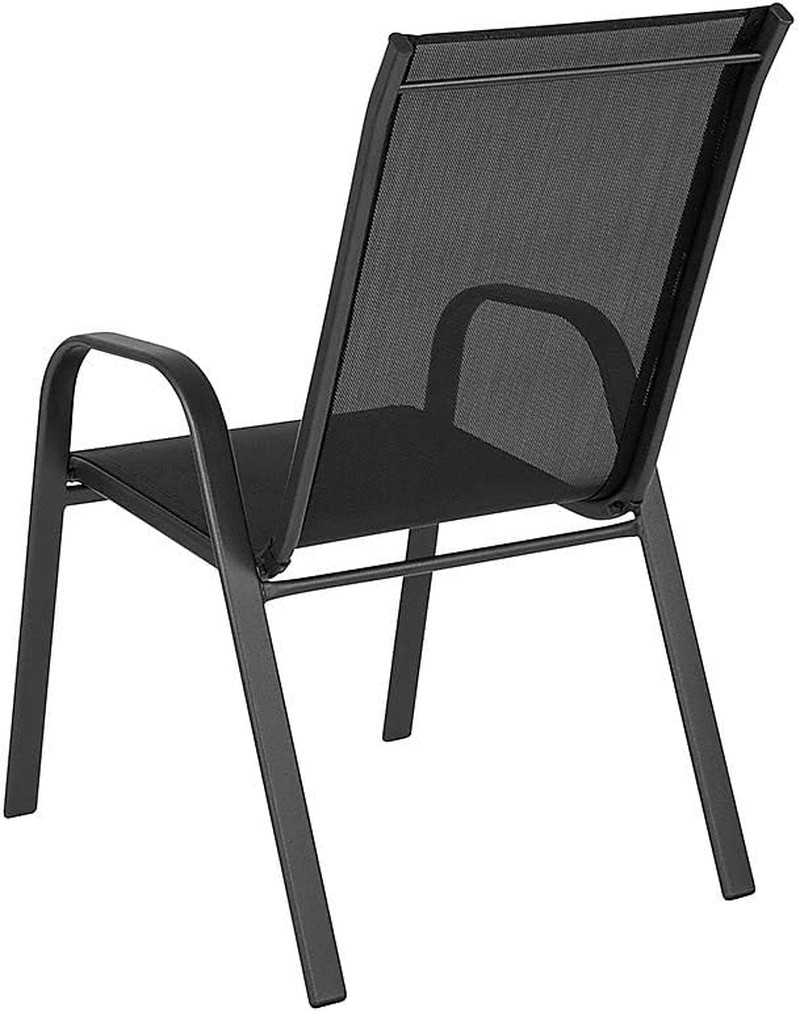 Brazos Series Outdoor Stackable Patio Chairs with Flex Comfort Material, Stackin