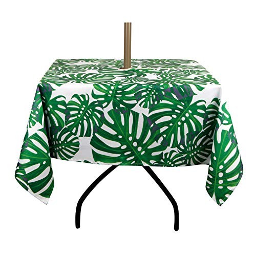 Spring & Summer Palm Leaf Outdoor 60″ x 60″ (Square) Green Palm Leaf