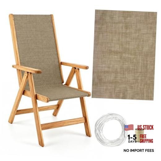 55″ x 79″ Patio Chair Replacement Fabric Set, Textilene Sling Fabric with