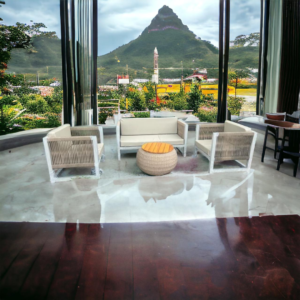 Conjunto de Sofá e Mesa de Centro em Corda Náutica